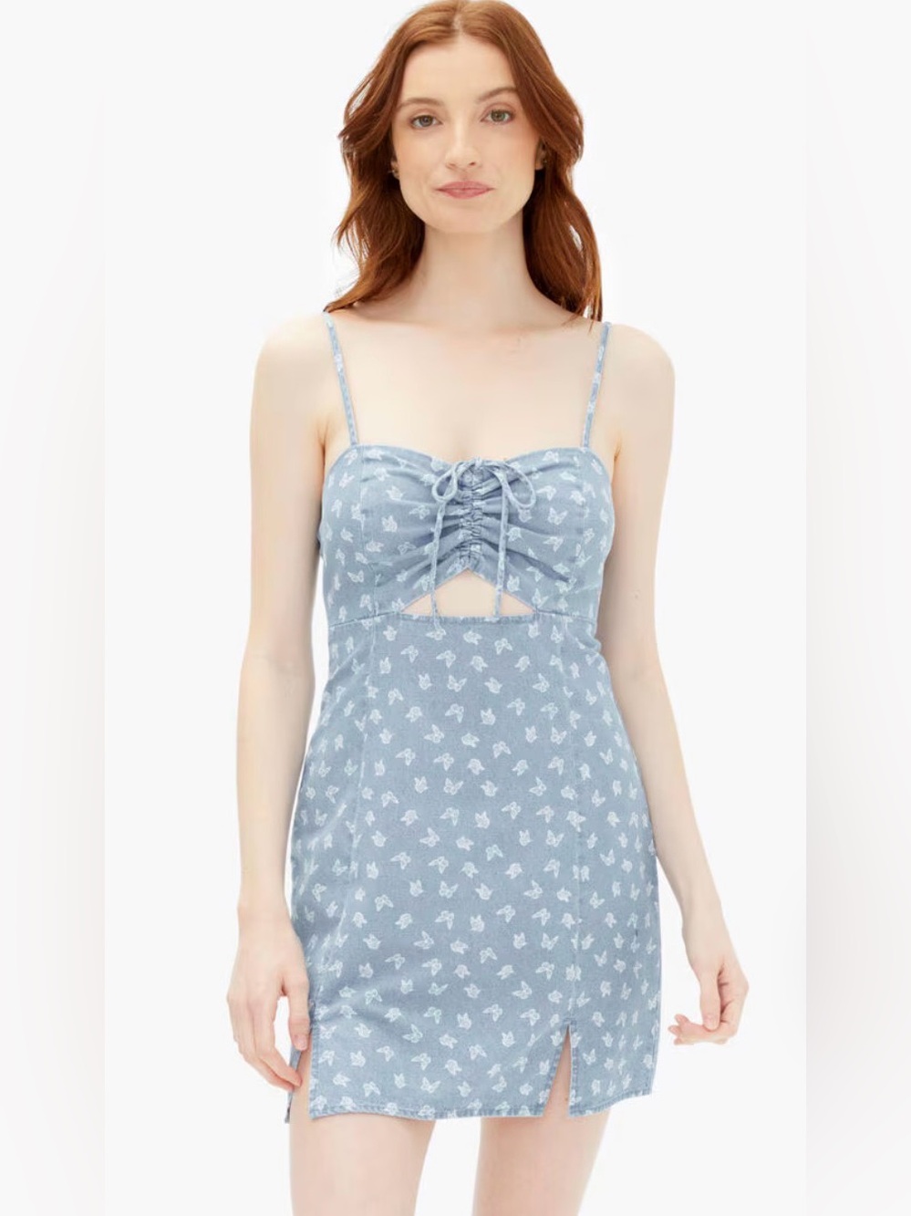 Aeropostale cotton jean butterfly mini dress